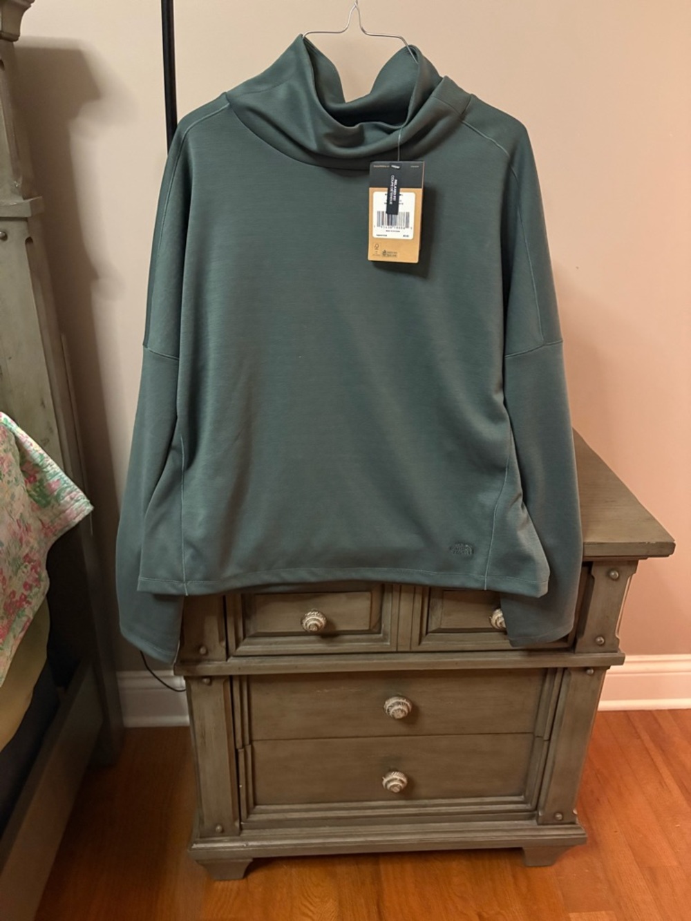 The North Face Balsam Green Cowl Neck Pullover